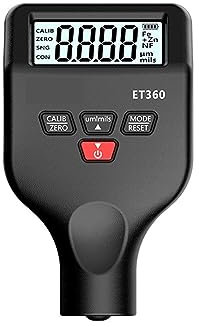 Misuratore di spessore della vernice, Il tester 0-1500um della vernice'automobile della retroilluminazione dello spessimetro magnetico ET360 funziona a bassa temperatura(Noir)