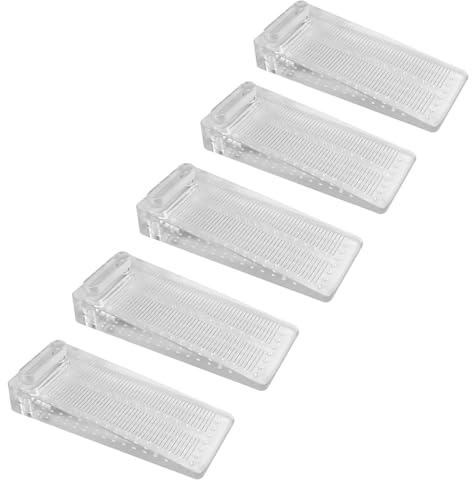Gvolatee 5 Pezzi cuneo fermaporta gomma, Altezza Regolabile Antiscivolo Antigraffio ferma porta da pavimento, ferma porte Protezioni per Balcone, Camerette, Cucina, Bagno, Ufficio, Hotel, trasparente