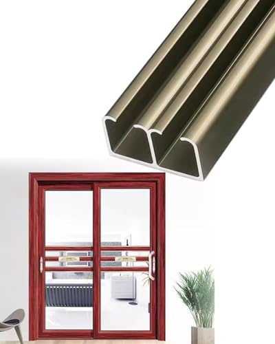 Kit per porta scorrevole resistente, regolabile da 1,2 a 3,7 m, sistema di binari per porte a scomparsa, facile installazione, perfetto per la decorazione di casa e ufficio