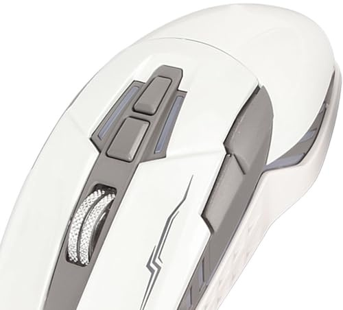 FSAKLPXOV Souris mécanique de Sport électronique G7, Souris de Jeu Filaire USB, Conception en Forme de Voiture de Sport avec lumière LED Froide, Souris d'ordinateur Optique 6 Boutons avec 4 (Blanche)