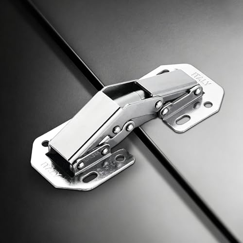 Pack of 4 90 Degree Soft Close Door Hinges,Smooth Feamless Self-Closing for Kitchen Cabinet,Bathroom Cabinet,Cupboard and Closets,No Pre-drilled Hole Surface Install and Replace