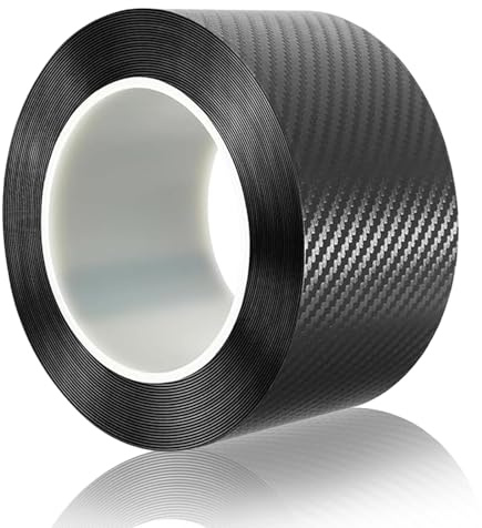 flintronic Cinta de Vinilo de Fibra de Carbono 3D, 5cm x 10m Vinilo Fibra de Carbono, Rollo de Vinilo de Fibra de Carbono, Película Texturizado Autoadhesiva, Vinilo Moto Película Pegatina, Automóvile