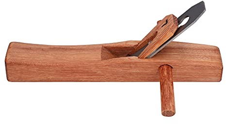 Blaihild Handhobel mit 7,2-Zoll-Klinge aus Teakholz und Manganstahl für die Holzbearbeitung – Blockhobel mit Werkzeuglosem Klingenwechsel, Kompaktes Design für Möbelwerkstätten und Türzuschnitte auf