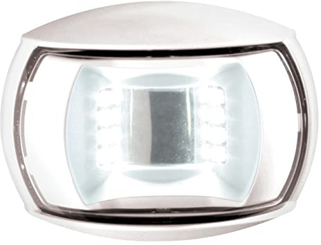 Hella 980520511 '0520 Series' NaviLED Multivolt White 8-28V DC 2 NM Compact Stern Navigation Light with Clear Lens and White Shroud