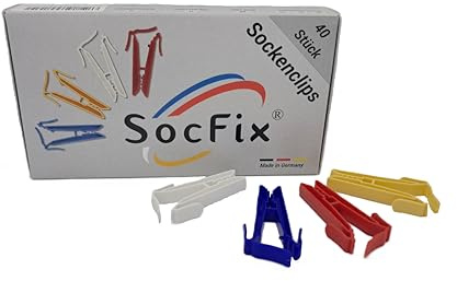 SocFix® Sockenklammern, Sockenclips, Sockenhalter (40 Stück)