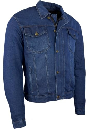 Jeans motorcykelryggsäck med Aramidinsatser och protektorer X-L blå