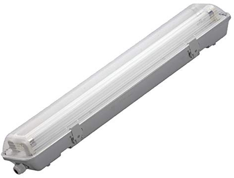LED Wannenleuchte Feuchtraumleuchte Feuchtraumwannenleuchte 60cm 600mm Kellerleuchte lagerbeleuchtung Deckenleuchten Keller Beleuchtung inkl. 2 LED Röhren Neutraleiß | ip65 wasserdicht