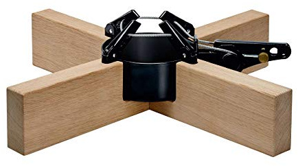 KRINNER Design Weihnachtsbaum Christbaumständer Kopenhagen Eiche/schwarz 50 cm inkl. Fußpedal-und Einseiltechnik für Baumhöhe bis 2,5m 95020