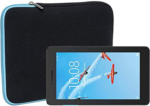 Slabo Tablet Tasche Schutzhülle für Lenovo Tab E7 Hülle Etui Case Phablet aus Neopren – TÜRKIS/SCHWARZ