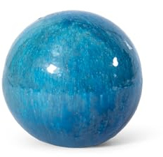 Teramico Dekokugel Gartenkugel glasiert -Blau, Grün, Anthrazit, Türkis, Aqua- sehr hochwertig frostfest und witterungsbeständig Steinzeug (3er Set 12cm, 16cm und 20cm, Türkis)