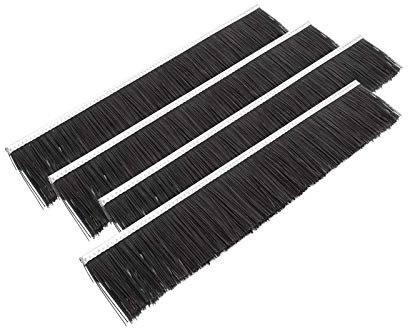 Wiltec Jeu 4x Brosse de rechange 50 cm – pour Balayeur à pelouse 95 cm – pour Balai ramasseur autoporté pour Tondeuse autoportée Tracteur de pelouse Nettoyeur de pelouse