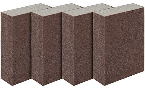 Luter 4 Stück Schleifschwamm Nass- und Trockenschleifblock Superfein (Klasse 320 bis 400) Schleifpads