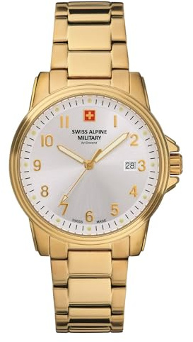 Swiss Alpine Military Herren Uhr Analog Quarz 7011.1112SAM Edelstahl