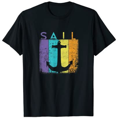 Segeln Skipper Bootsführer Segelboot Katamaran Vintage Retro T-Shirt