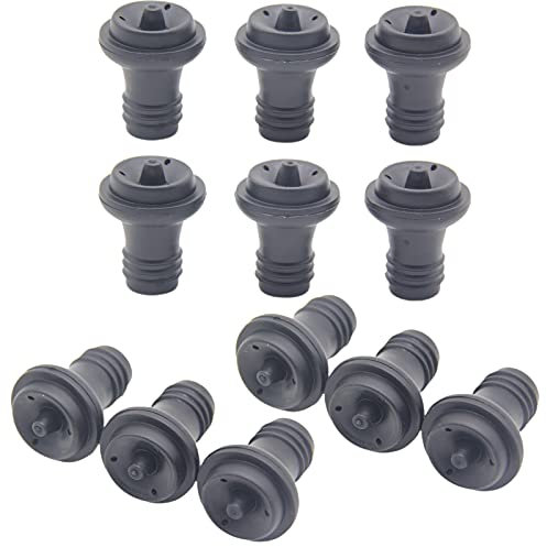 Weinflaschenverschluss, Weinflaschenverschluss, Vakuumverschluss, Weinpumpe, Vakuum-Stopfen, 12 Stück, Gummi-Weinstopfen für Weinsparer, feste Stopper passen auf jede Flasche, halten Wein Fres