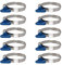 AZISHA Abrazaderas Metalicas Para Tubos 32-50mm - 10 Piezas Abrazaderas De Acero Inoxidable - Ajustable Abrazadera Metalica Para Tubo -Abrazadera De Acero Para Manguera De Piscina,Gas,Agua Y Lavadora