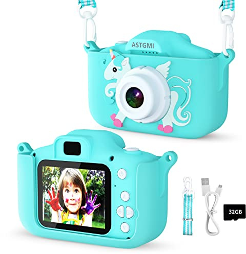 Kinder Kamera, 2.0”Display Digitalkamera,Geschenke für 3 4 5 6 8 7 9 10 11 12Jahre Jungen und mädchen, 1080P HD Anti-Drop Fotoapparat Kinder für Geburtstagsgeschenk Weihnachten Spielzeug (Limette)