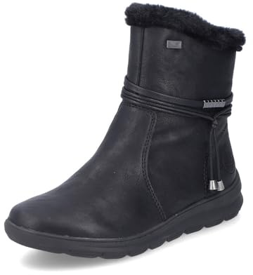 Rieker Damen Ankle Boots Z0070, Frauen Stiefeletten, lose Einlage, wasserabweisend, riekerTEX,Winterstiefeletten,Stiefel,schwarz (00),41 EU / 7.5 UK