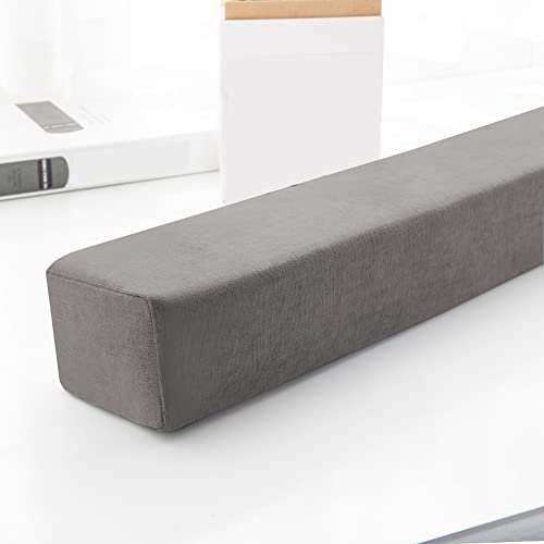 XIEMINLE Sofa-Nackenrolle, Kopfteil-Kissen, Bettbrücke, Doppel-zu-Einzel-/Doppel-/Kingsize-Bett, langes Bett, Sofa-Lückenfüller, abnehmbares Armlehnen-Kissen für Hotel, 200 x 10 x 10 cm, Grau 1