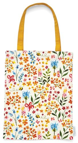 Cooksmart British Designed Tote Bag | Tote Bags With Handles Great For On The Go | Eco Friendly Option For Shopping Bags - Bee Happy