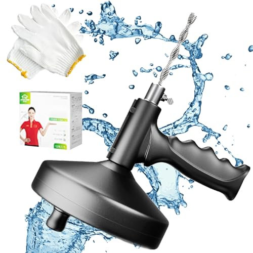 SQAQS 10 m Pulitore per scarichi, Spirale di Scarico Ideale per la Pulizia dei Tubi Ecologica, Molla Sturatubi per Scarico Cucina Doccia Intasato e WC, Coclea di Drenaggio per Pulizia Tubi