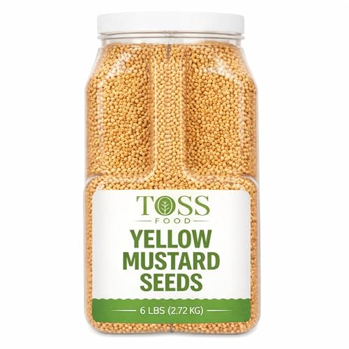 Culinary Whole Yellow Mustard Seed, 6 LB - 96 Ounce Container of Yellow Mustard Seeds, Perfect for Pickling, Rubs and Cooking