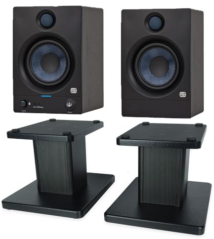 PreSonus Eris 5BT Active Bluetooth Studio Monitor cajas altavoz 2.ª generación + soporte para altavoz de batería