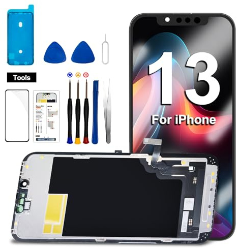 DTD Écran pour iPhone 13 LCD 6.1 de Remplacement pour écran Tactile 3D Touch Digitizer kit de Montage et de réparation 2024 (modèles A2482, A2631, A2634, A2635, A2633)