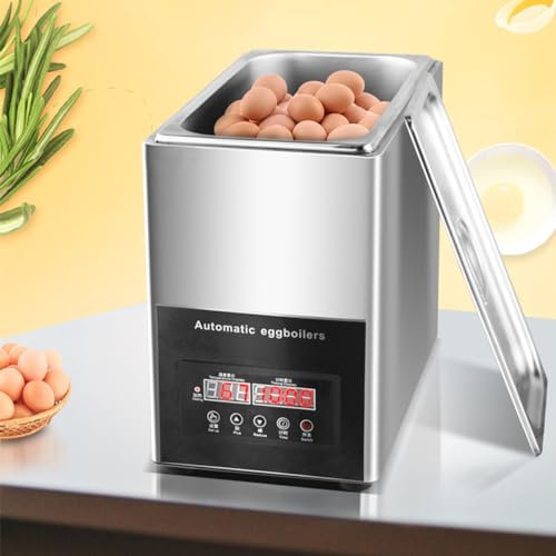 TAHALI Hervidor de Huevos eléctrico, hervidor de Huevos de Aguas Termales de 800 W, máquina rápida para Hacer Huevos y Cazador furtivo, máquina automática Inteligente de Huevos,220V