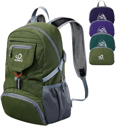 Waterfly Ultra Lightweight Foldable Backpack: 20L Packable Rucksack | Men, Women, Hiking, Travel, Camping, Outdoor, Sports