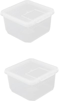 BESPORTBLE 2stücke Reptile Mini Feeding Box Für Kleine Tiere Durchsichtige Zuchtbox Mit Belüftung Für Spinnen Und Reptilien Einfaches Füttern Und Beobachten Kompakt Und Leicht