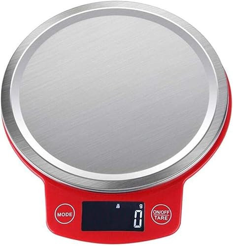 BOSHYUM Bilancia da Cucina Rossa per Alimenti, Bilancia Elettronica Digitale sospesa da 3 kg con retroilluminazione, Bilancia per Cottura e Cottura di Alimenti, Bilancia in Grammi, Durevole