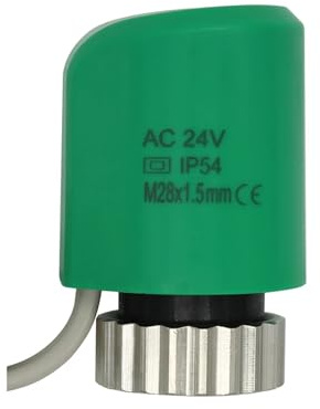 HWEIH Attuatore termico elettrico normalmente aperto chiuso 24v 230v NO NC for valvola del radiatore del sistema di riscaldamento a pavimento del collettore M28X1.5(230V NC M28)