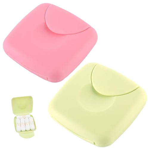 2 Stück Slipeinlagen Box,Tampon Aufbewahrung,Tampon Box,Binden Aufbewahrung,Tragbare Damen-Aufbewahrungsbox,Tamponbox für Unterwegs,für Tampons,Kondom-Aufbewahrung(Grün + Rosa) | Slipeinlagen Box,Tragbare Damen-Aufbewahrungsbox,Tamponbox für Unterwegs,für Tampons,Kondom-Aufbewahrung