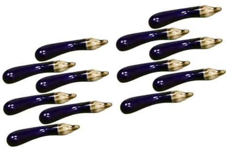 OFFSCH 12stücke Teiliges Aus Keramik Essstäbchenhalter Im Auberginen-Design Praktische Ablage Für Essstäbchen Für Esstisch Dekoration Für Feierlichkeiten Dunkelblau