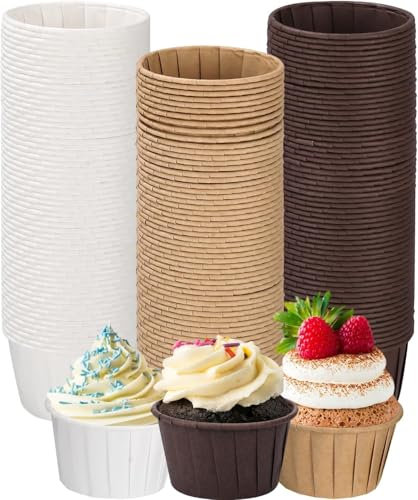 Zhenghebuy 150 Pièces Caissettes Cupcake Cupcake,Caissettes de Pâtisserie,Imperméable et Résistant à l'huile Caissettes Muffins en Papier pour Mariage,Dessert,Anniversaire