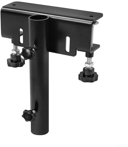ZiStarlilife Flag Pole Holder Truck Flagpole Installation Bracket without Drilling Carriage Bracket Wall Mounted for Balcony Railing Truck Flag Pole Holder Clamp