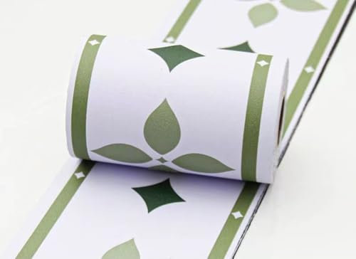 VisitRyl Bordi per Carta da Parati Adesivi Trifoglio verde 10cm X 1000cm Design Decorativo
