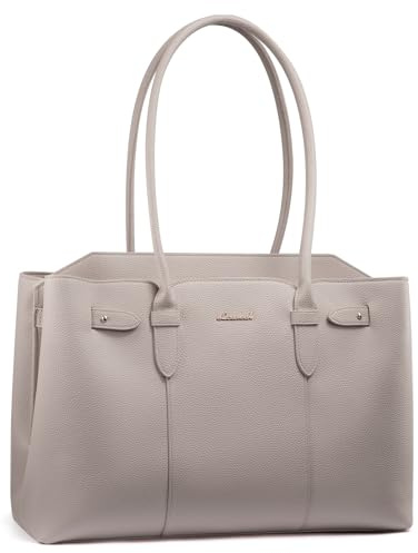 LOVEVOOK Bolso de mano para mujer, grande, 15,6 pulgadas, bolso de trabajo, elegante, bolso de la compra, bolso de piel, bolso de hombro, bolso de hombro impermeable, bolso de profesor para negocios