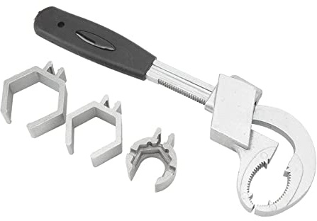 CHICIRIS Pipe Wrench, Plumbers Wrench Multifunctional Sink Large Opening Faucet Spanner Universal Self Adjusting Combination Set Bathroom for Water Pipe Repair