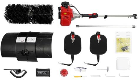 Zalydala Aspirador de hojas | soplador de hojas manual | soplador de hojas con motor de gasolina | 2 tiempos 52 cc | 2,3 CV | 8500 rpm | cepillo de 20,47 pulgadas | tanque de 33,8 oz | para césped y