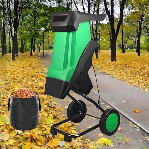 Gartenhäcksler Elektrisch 2400W Mit 50L Fangsack, 40mm Schnittkapazität, Leiser Holzschredder Und Laubhäcksler Für Äste Und Gartenabfälle, Bestens Für Kompost Und Gartenpflege Geeignet