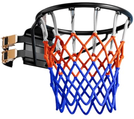Xalteafe Canestro da Basket A Parete,Canestro Basket Esterno da Muro,Anello da Pallacanestro da Muro per Adulti,con Cinghie,Non Necessita di Foratura,per Recinzione/Albero/Pali