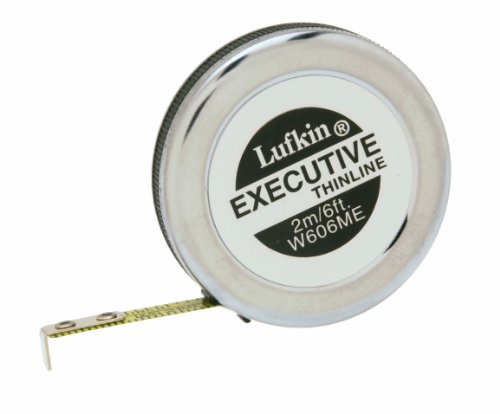 Crescent Lufkin 1/4 x 2m/6' Executive® Thinline Yellow Clad Pocket SAE/Metric Tape Measure - W606ME