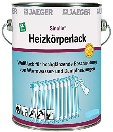 Jaeger Sinolin® Heizkörperlack weiss (750 ml, weiss hochglänzend)