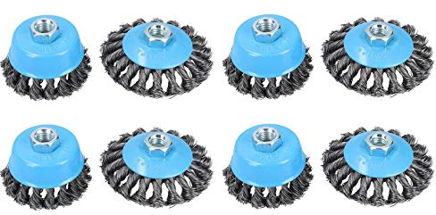 Angle Grinder 4-1/2 (115mm) Twist Knot 4 x Cup Brush & 4 x Bevel Brush