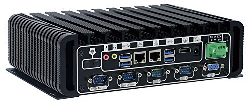Partaker Fanless Industrial PC Rugged Computer IPC Mini PC Windows 10 Pro/Linux with Intel Core I5 6200U 6 COM 2 Intel LAN 3G 4G WiFi Support SIM Slot 8G RAM 128G SSD 1TB HDD I14