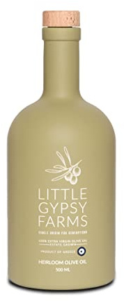 Heirloom EVOO from Little Gypsy Farms | Extra Virgin Olive Oil from a Single Estate in Greece | First Cold-Pressed | High Polyphenols & Amino Acids | NYIOOC Award Winner | 500ml