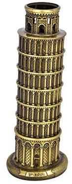 SCSpecial Estatua metálica inclinada de la torre de Pisa de 6 pulgadas, kit de modelo de torre para decoración del hogar, fiesta