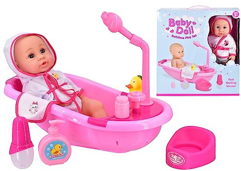 KandyToys Bath Time Baby Doll Set with Bathing & Dolls Accessories | Dolls For Girls & Boys | Kids Toys